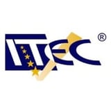 AJEC logo with registered trademark symbol, featuring blue and gold design with stylized letters and star accent
